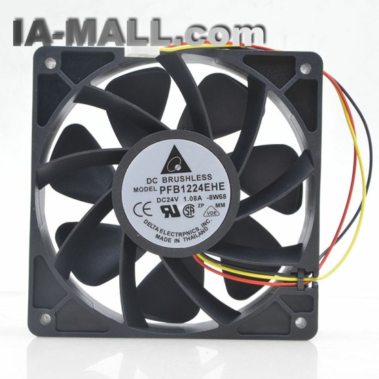 Delta PFB1224EHE BW68 DC 24V 1.08A Ball Bearing Cooling Fan