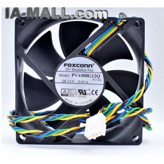 Foxconn PVA080G12Q P01-AD DC Brushless Fan 12V 0.65A  100mm 80x80x25mm Server Square Cooling Fan