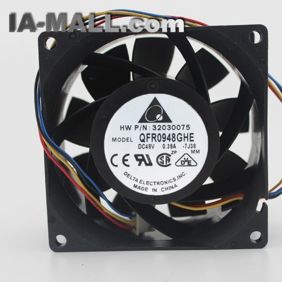 QFR0948GHE Delta DC48V 0.39A 32030075  4-wires cooling fan