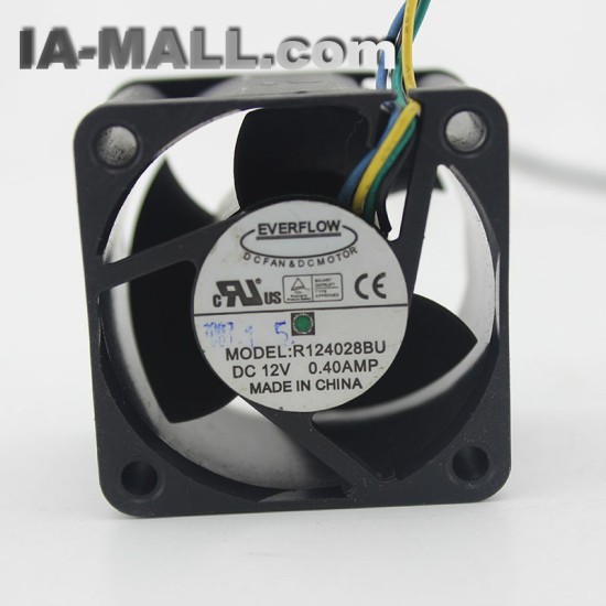 EVERFLOW R124028BU DC12V 0.4A 4-Wire Server Cooling  Fan