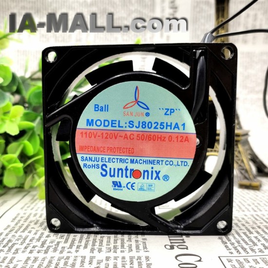 Suntronix SJ8025HA1 110V 120V 0.14A ball bearing cooling fan