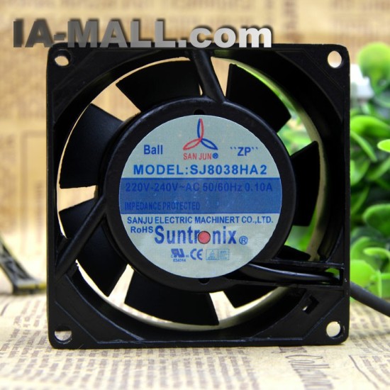 SAN JUN SJ8038HA2 AC110V 16W 0.1A 2-Wires 50/60HZ Cooling Fan