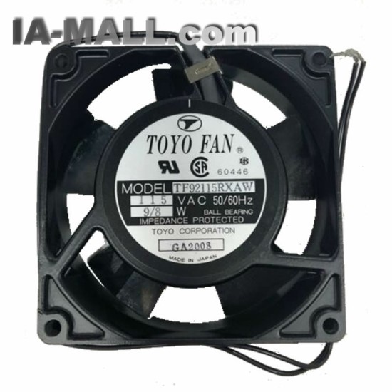 TF92115RXAW 115VAC 50/60Hz 9/8W Ball Bearing Toyo Fan